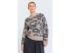 Freequent Jaquard pullover Morel mel w.med.grey melange