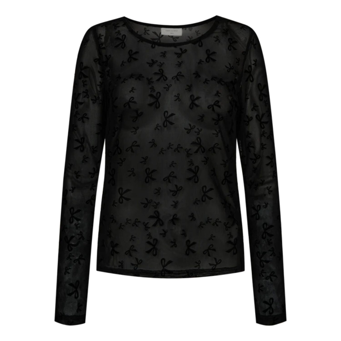 Freequent Flock printed mesh Black