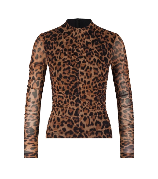 Nikkie Luck Leopard Top 5505 Toffee