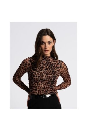 Nikkie Luck Leopard Top 5505 Toffee