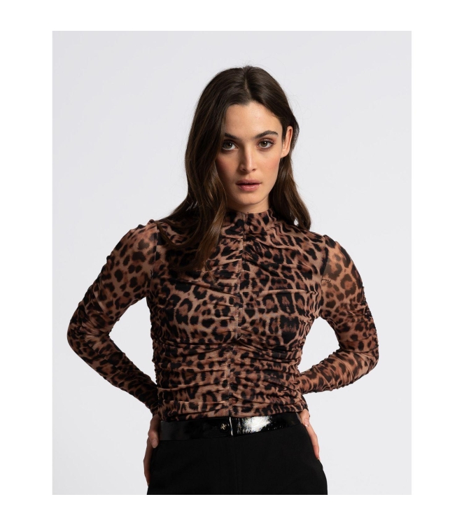 Nikkie Luck Leopard Top 5505 Toffee