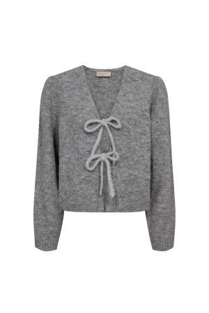 Freequent Plain knit deco ribbon Medium grey mel