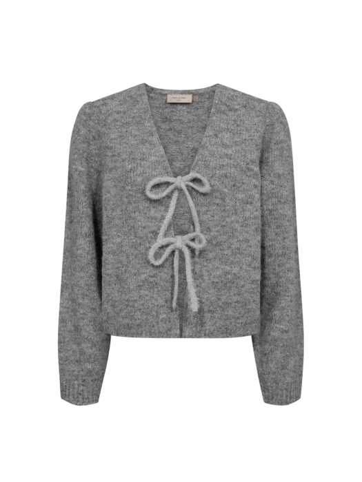 Freequent Plain knit deco ribbon Medium grey mel