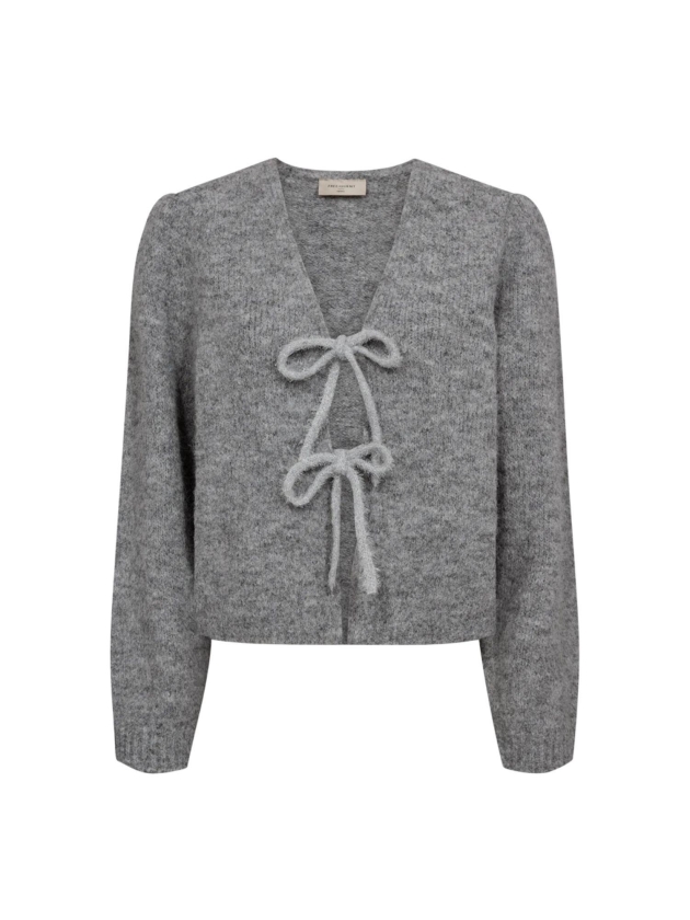 Freequent Plain knit deco ribbon Medium grey mel