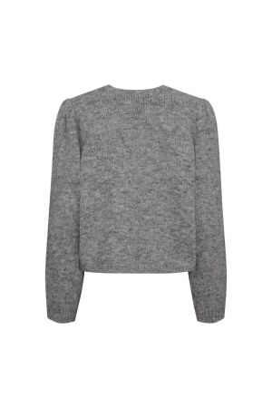 Freequent Plain knit deco ribbon Medium grey mel