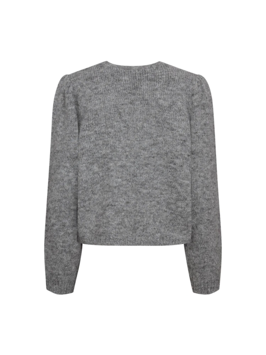 Freequent Plain knit deco ribbon Medium grey mel