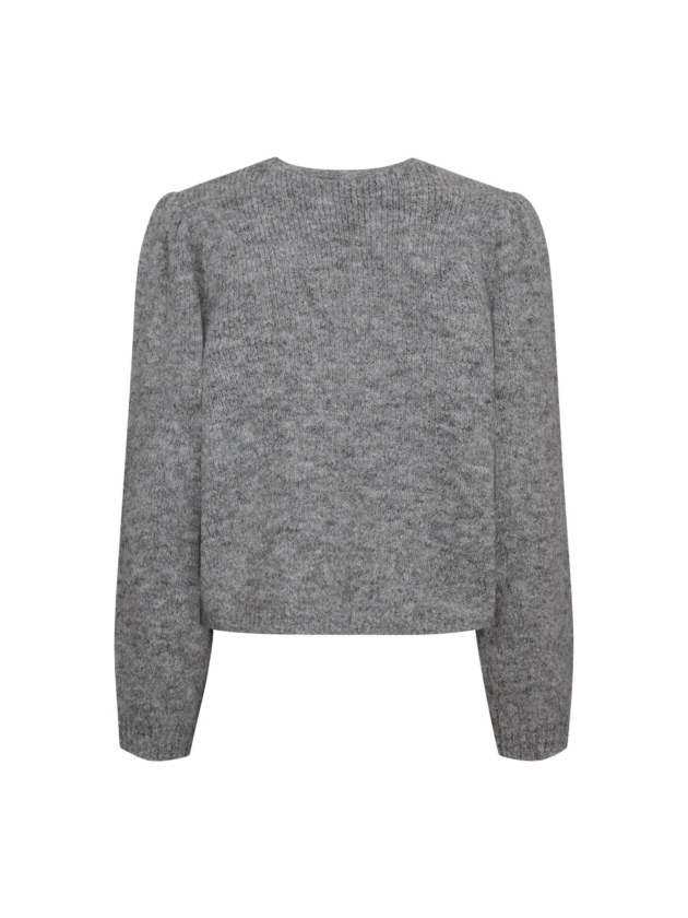 Freequent Plain knit deco ribbon Medium grey mel