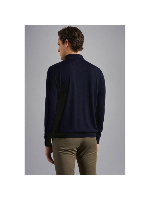Paul and Shark Superfine merino wool polo 050 Navy