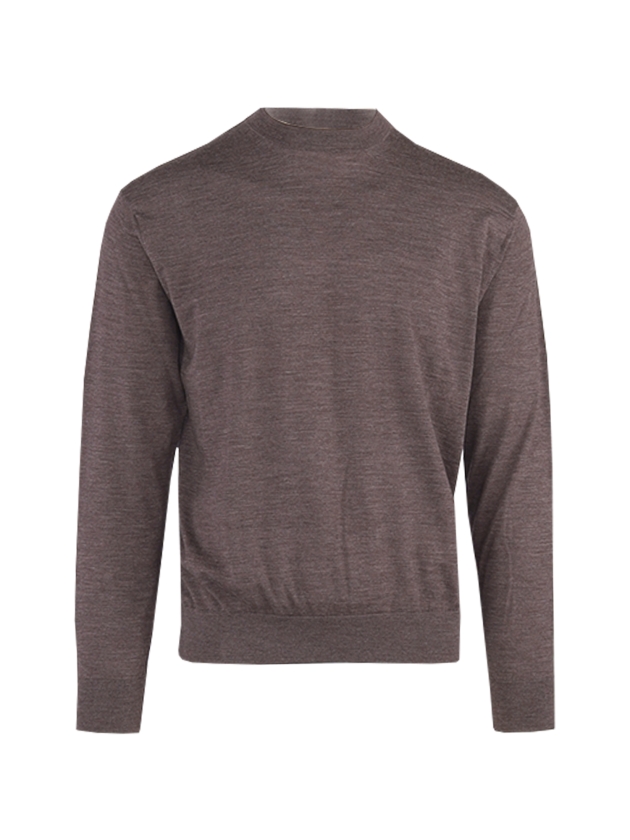 Paul and Shark Superfine merino wool crewneck 812 Dark brown