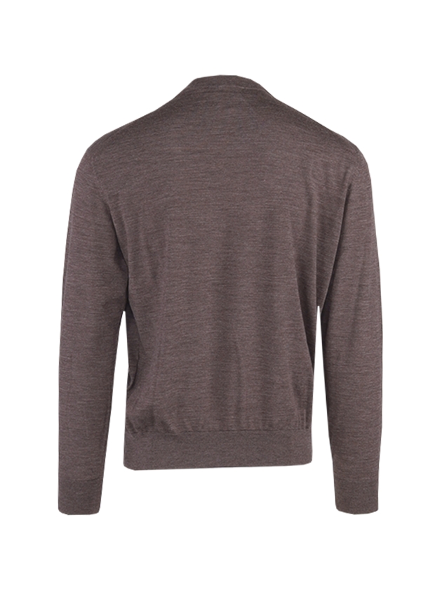 Paul and Shark Superfine merino wool crewneck 812 Dark brown