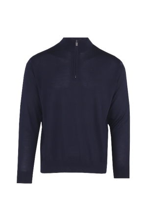 Paul and Shark Superfine merino wool  half zip 050 Navy