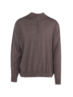 Paul and Shark Superfine merino wool  half zip 812 Dark brown