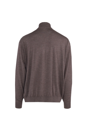 Paul and Shark Superfine merino wool half zip 812 Dark brown