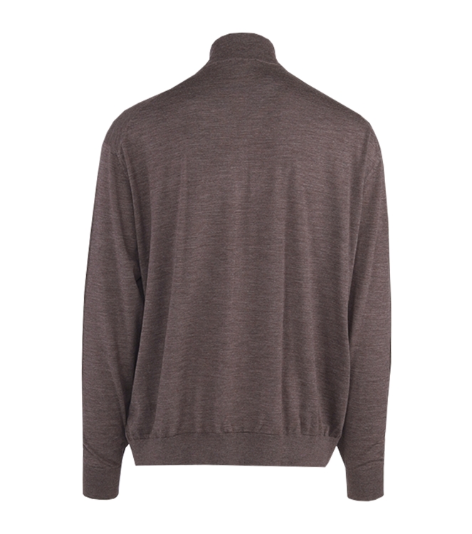 Paul and Shark Superfine merino wool  half zip 812 Dark brown