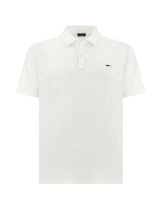 Paul and Shark Double cotton pique polo 010 White