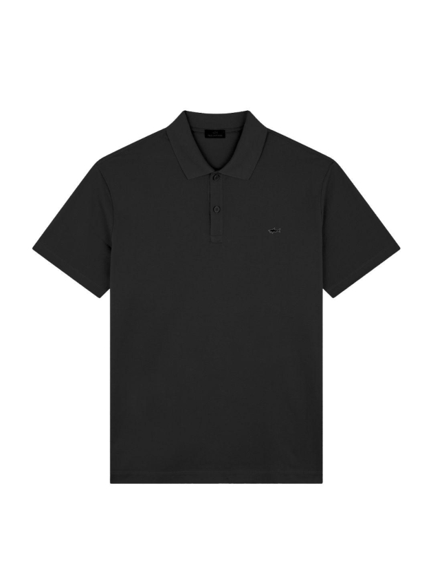 Paul and Shark Double cotton pique polo 331 Dark brown