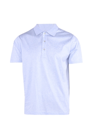 Paul and Shark Silver coll double mercerised polo 223 Light blue