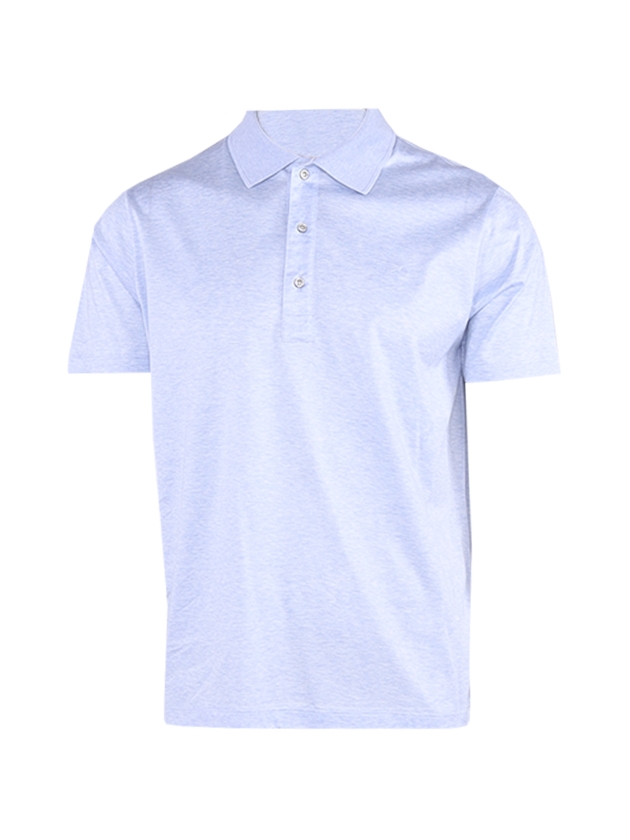 Paul and Shark Silver coll double mercerised polo 223 Light blue