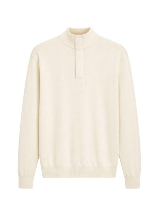 Paul and Shark Summer wool half zip 965 Off white