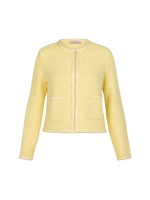 Studio Anneloes Xana tweed cardigan 2100 butter yellow
