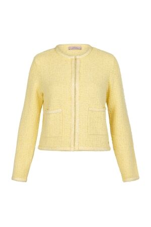 Studio Anneloes Xana tweed cardigan 2100 butter yellow
