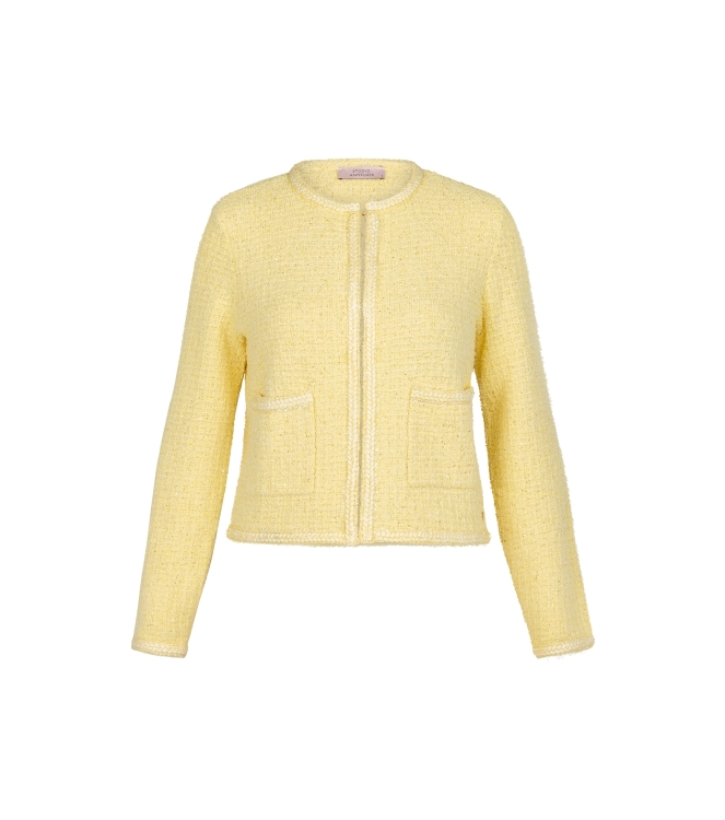 Studio Anneloes Xana tweed cardigan 2100 butter yellow