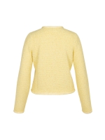 Studio Anneloes Xana tweed cardigan 2100 butter yellow