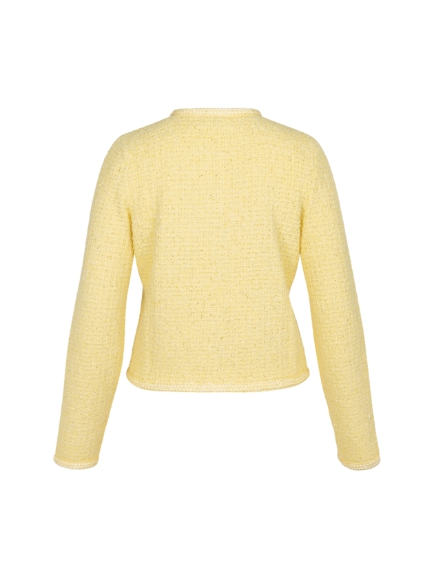 Studio Anneloes Xana tweed cardigan 2100 butter yellow
