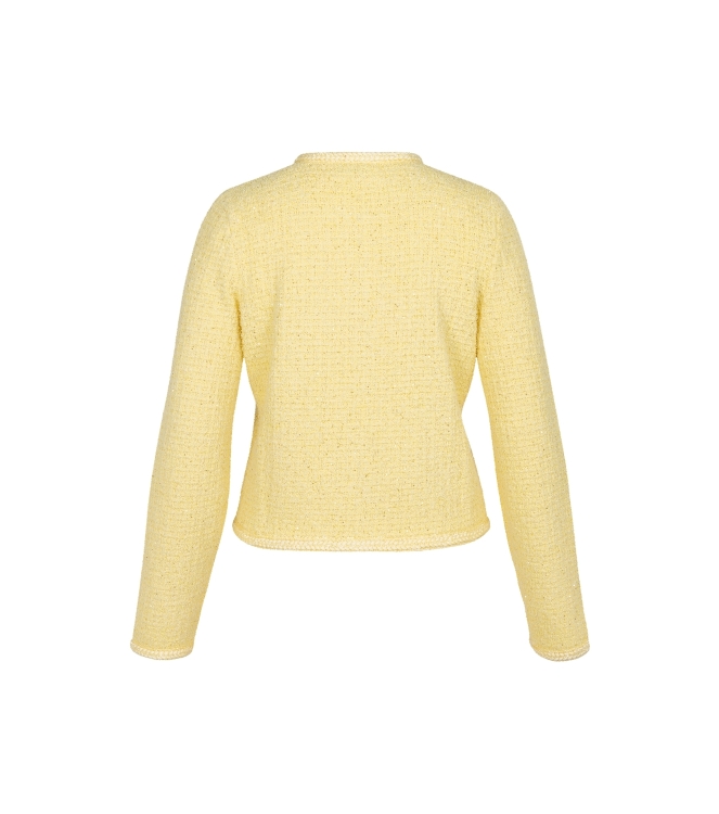 Studio Anneloes Xana tweed cardigan 2100 butter yellow