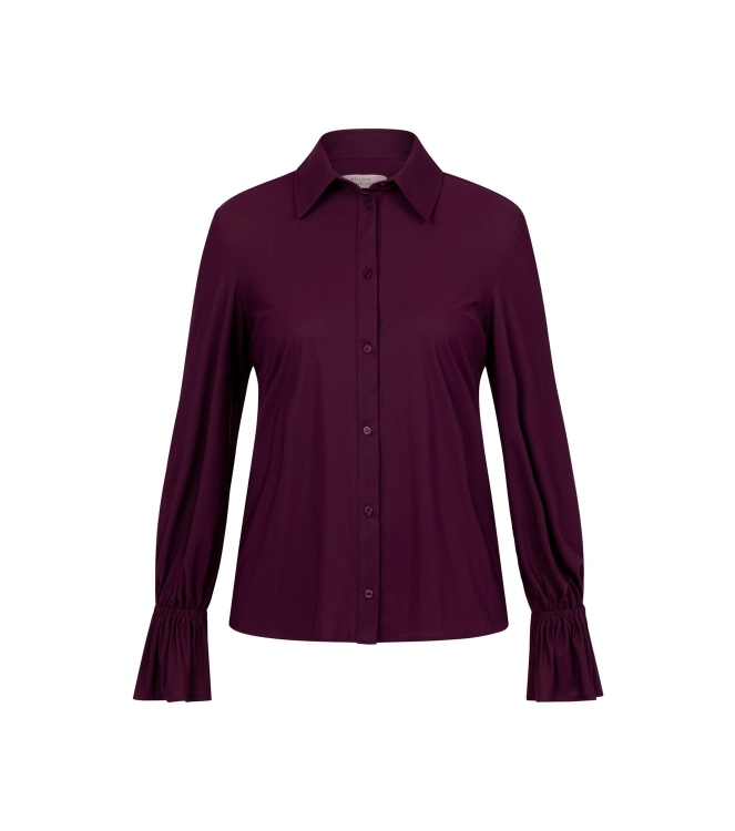 Studio Anneloes Duna ruffle blouse 3800 blackberry