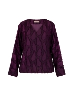 Studio Anneloes Madison jacquard top 3800 blackberry