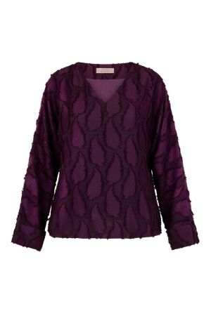 Studio Anneloes Madison jacquard top 3800 blackberry