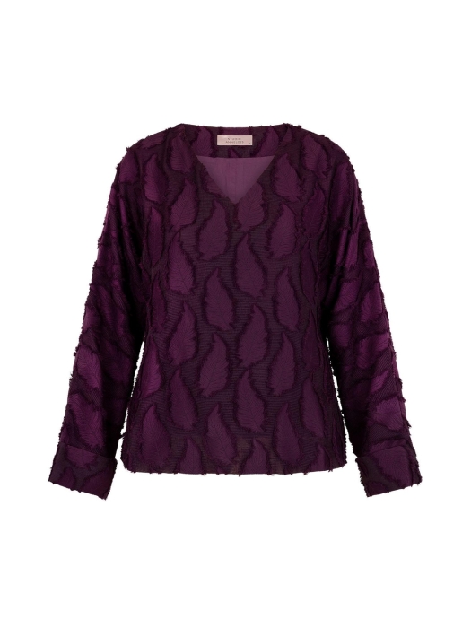 Studio Anneloes Madison jacquard top 3800 blackberry