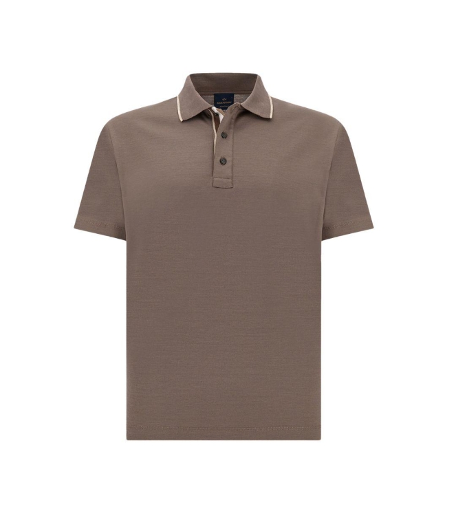 Paul and Shark Aqua coll fine pique polo 323 Brown