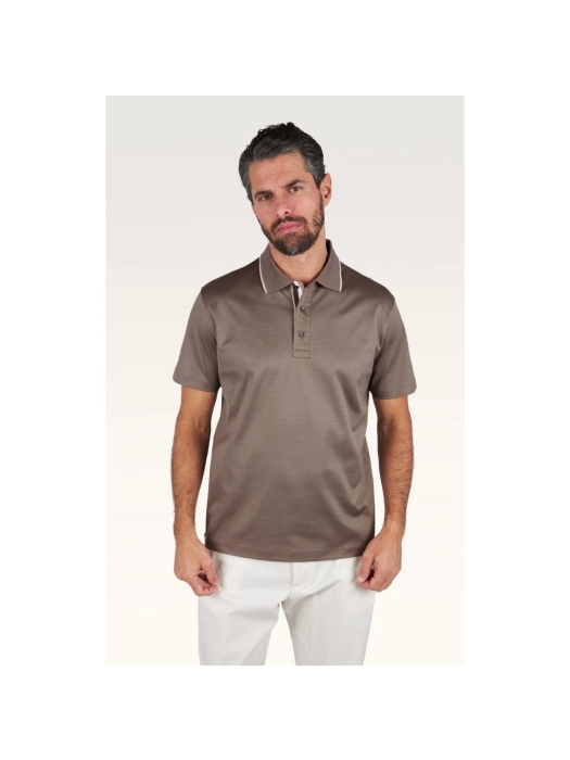 Paul and Shark Aqua coll fine pique polo 323 Brown