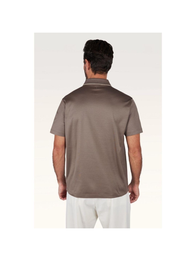 Paul and Shark Aqua coll fine pique polo 323 Brown