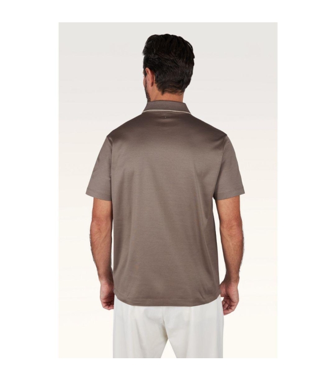 Paul and Shark Aqua coll fine pique polo 323 Brown