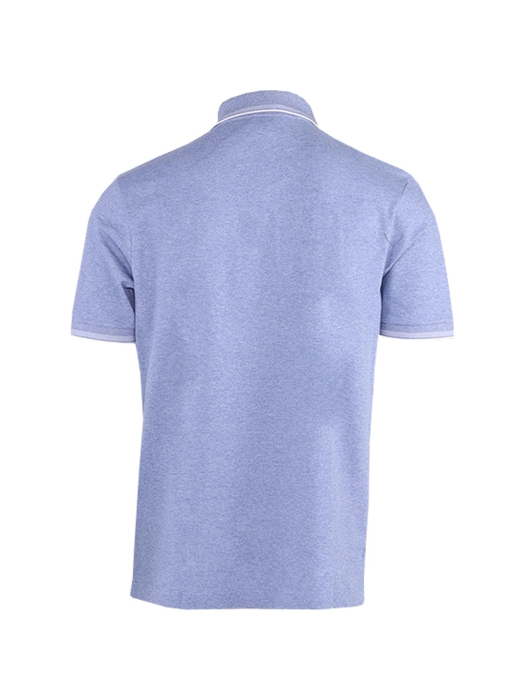Paul and Shark Jaspe cotton pique polo 991 Light bleu