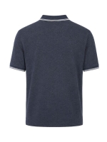 Paul and Shark Jaspe cotton pique polo 653 Dark blue