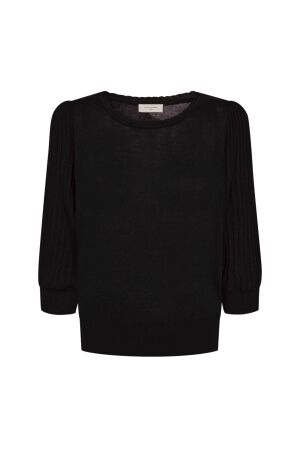 Freequent Puff sleeve w. metallic thread 1000 Black