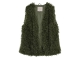 Freequent Faux fur, pockets Kombu Green