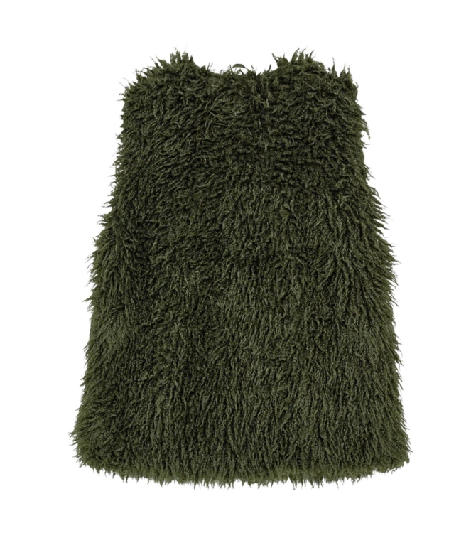 Freequent Faux fur, pockets Kombu Green