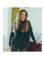 Freequent Faux fur, pockets Kombu Green