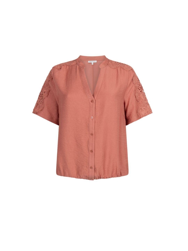 Tramontana Lace Detailed Blouse 004275 Dusty rose