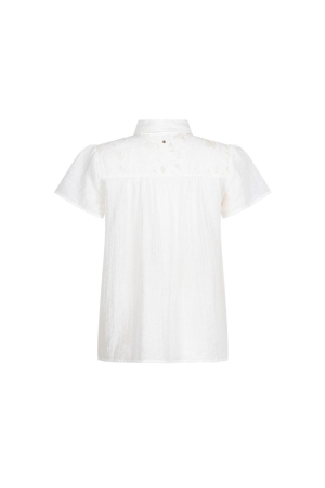 Tramontana Short-Sleeve Blouse Lace Tapes 001100 Off white
