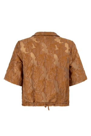 Tramontana Short-Sleeve Blouse Drawcord 008135 Kombucha