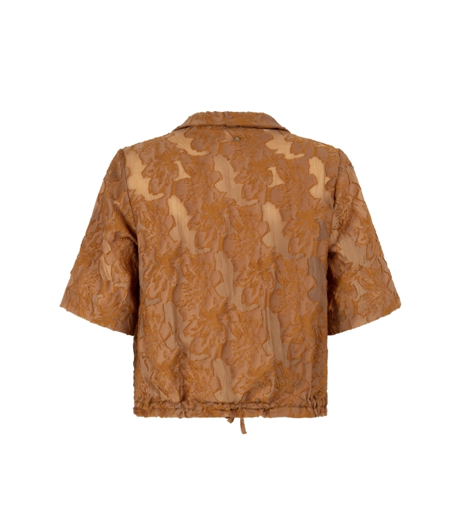 Tramontana Short-Sleeve Blouse Drawcord 008135 Kombucha