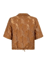 Tramontana Short-Sleeve Blouse Drawcord 008135 Kombucha