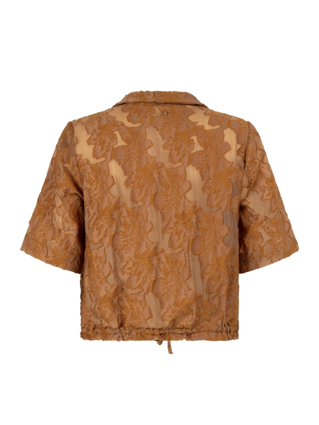 Tramontana Short-Sleeve Blouse Drawcord 008135 Kombucha