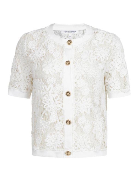 Tramontana Fancy Lace Cardigan 001100 Off white